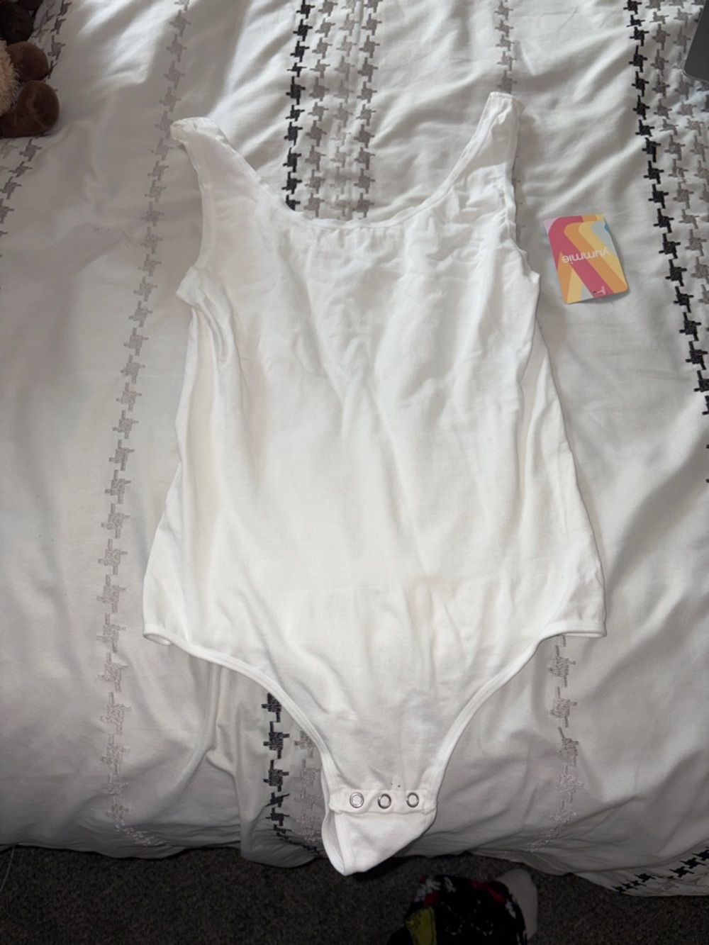 Classic White Scoop Neck Bodysuit - Women